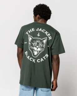Jacker Black Cats-T-Shirt-Dark Green