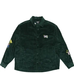 Jacker City Tour Corduroy Shirt-Dark Green