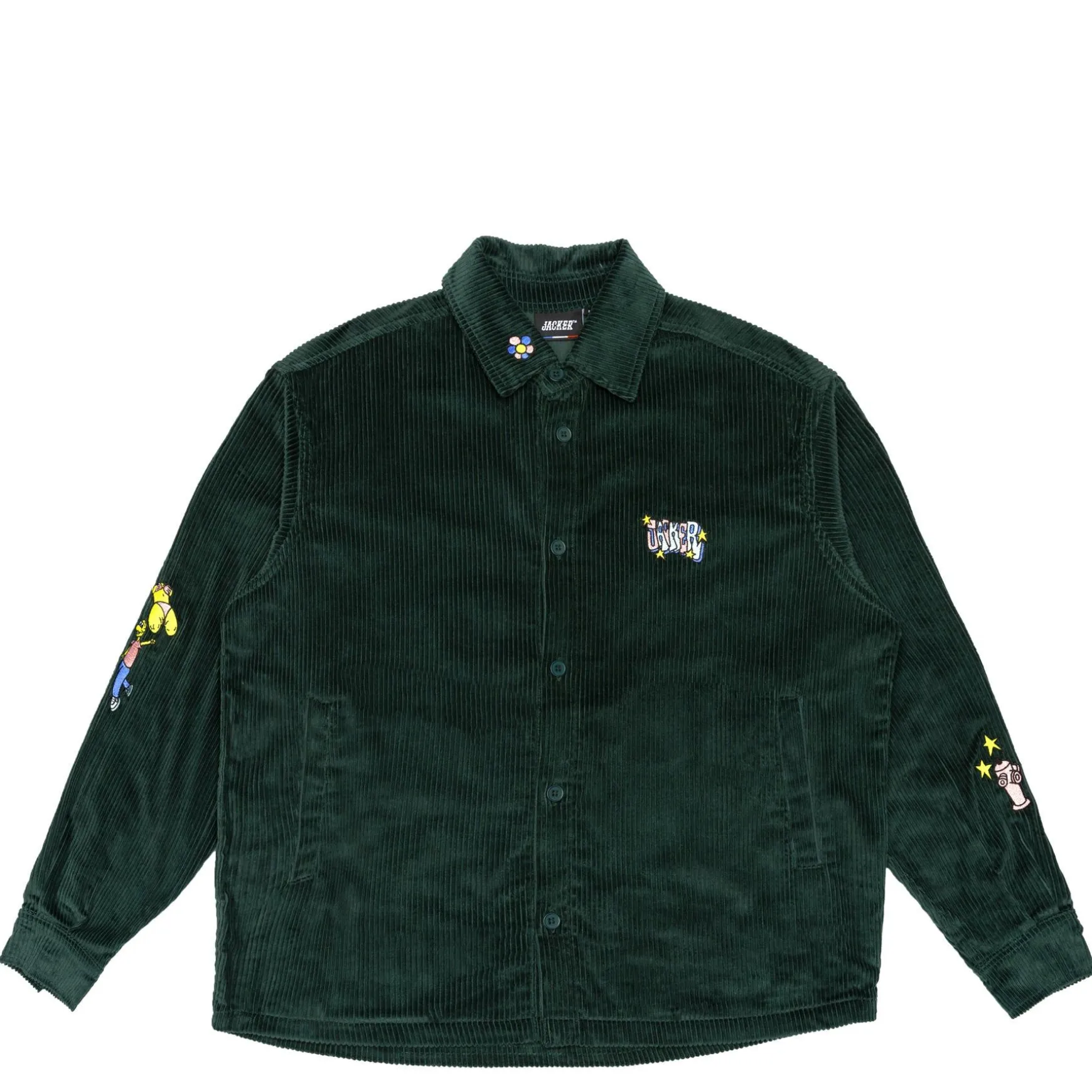 Jacker City Tour Corduroy Shirt-Dark Green