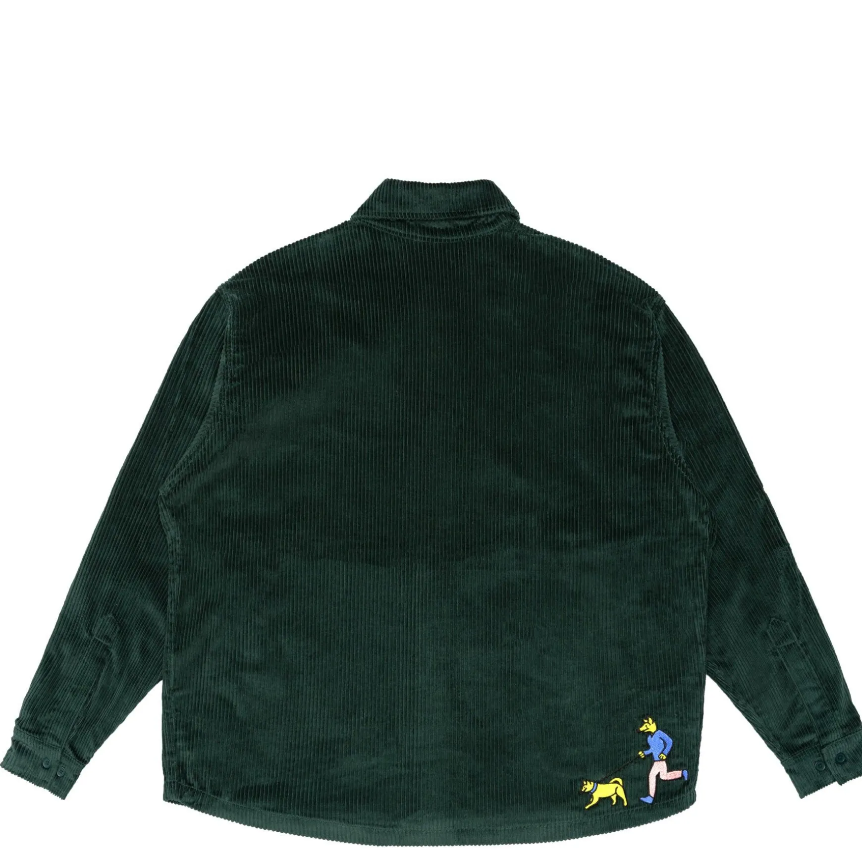 Jacker City Tour Corduroy Shirt-Dark Green