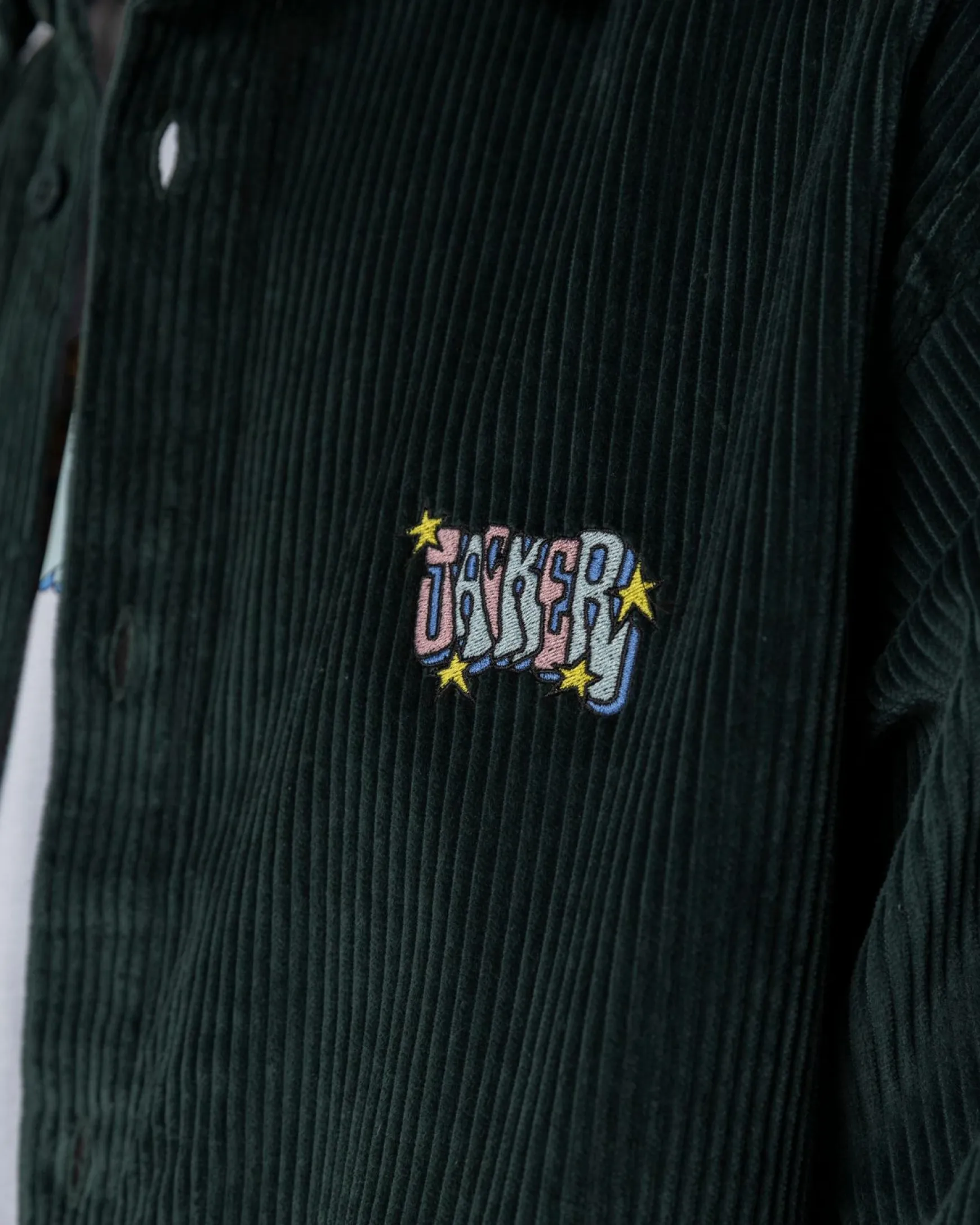 Jacker City Tour Corduroy Shirt-Dark Green