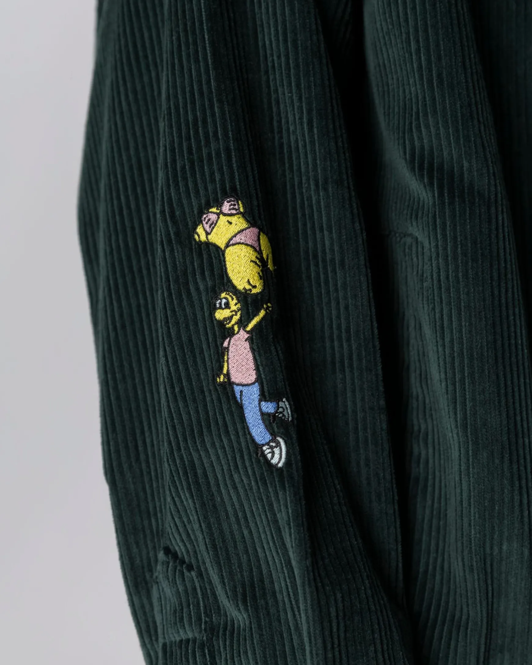 Jacker City Tour Corduroy Shirt-Dark Green