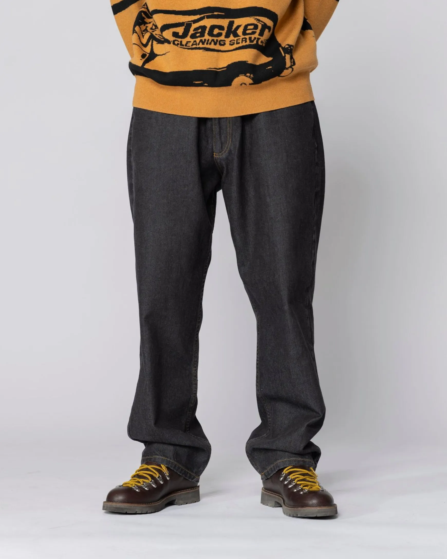 Jacker City Tour Denim Baggy Pant-Black