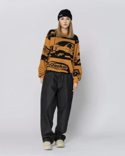 Jacker City Tour Denim Baggy Pant-Black