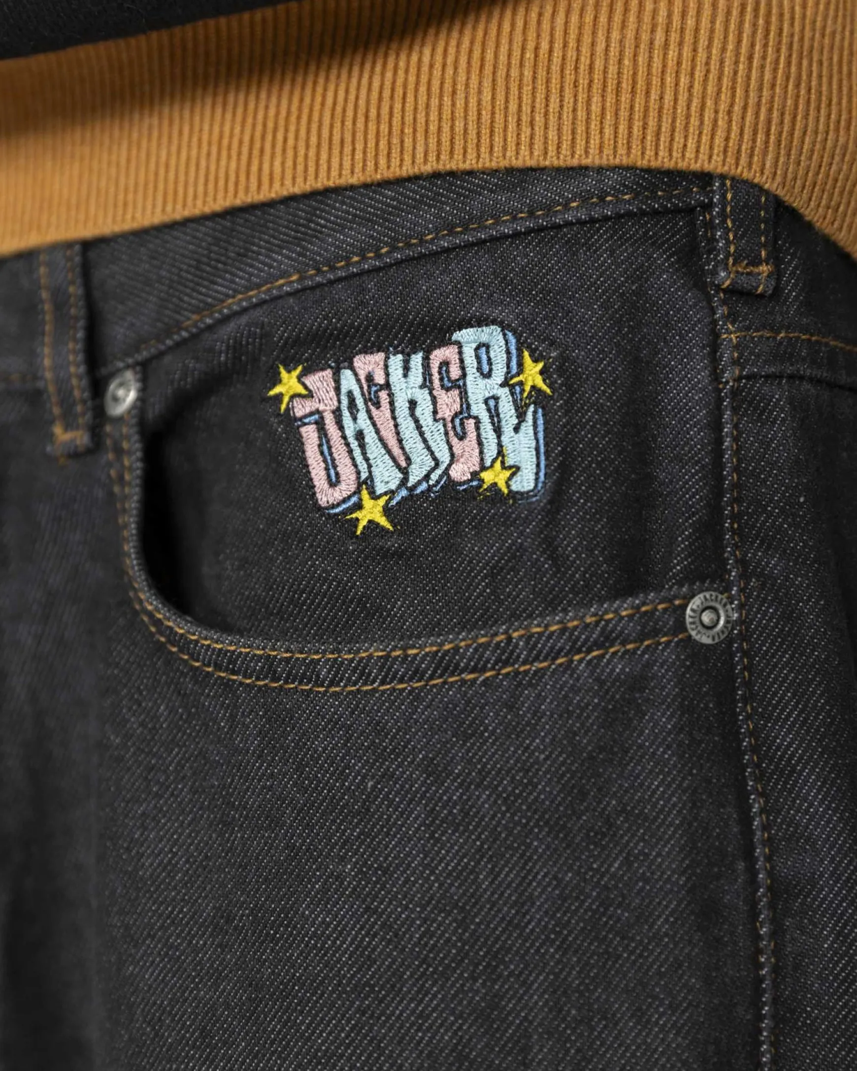 Jacker City Tour Denim Baggy Pant-Black