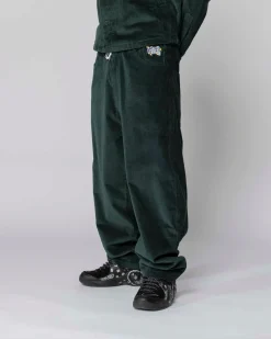 Jacker City Tour Extra Baggy Pant Corduroy-Dark Green