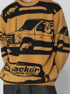 Jacker Cleaner Crewneck Knit-Yellow