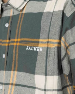 Jacker College Tartan-Shirt-Green