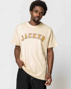 Jacker College Tee-T-Shirt-Beige