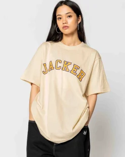 Jacker College Tee-T-Shirt-Beige