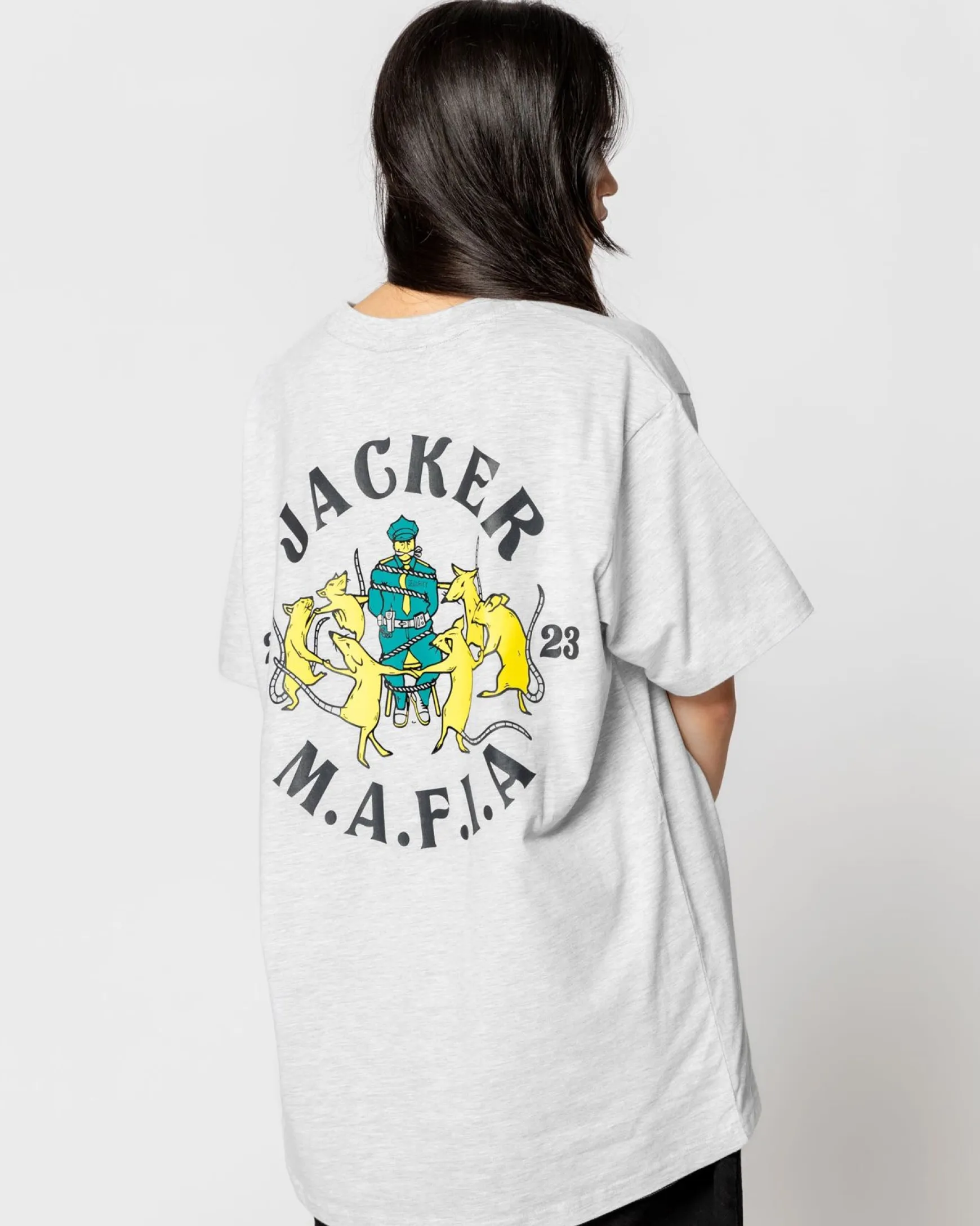 Jacker Dancing Rats-T-Shirt-Heather Grey