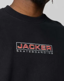 Jacker Euroskate Logo-Crewneck-Black
