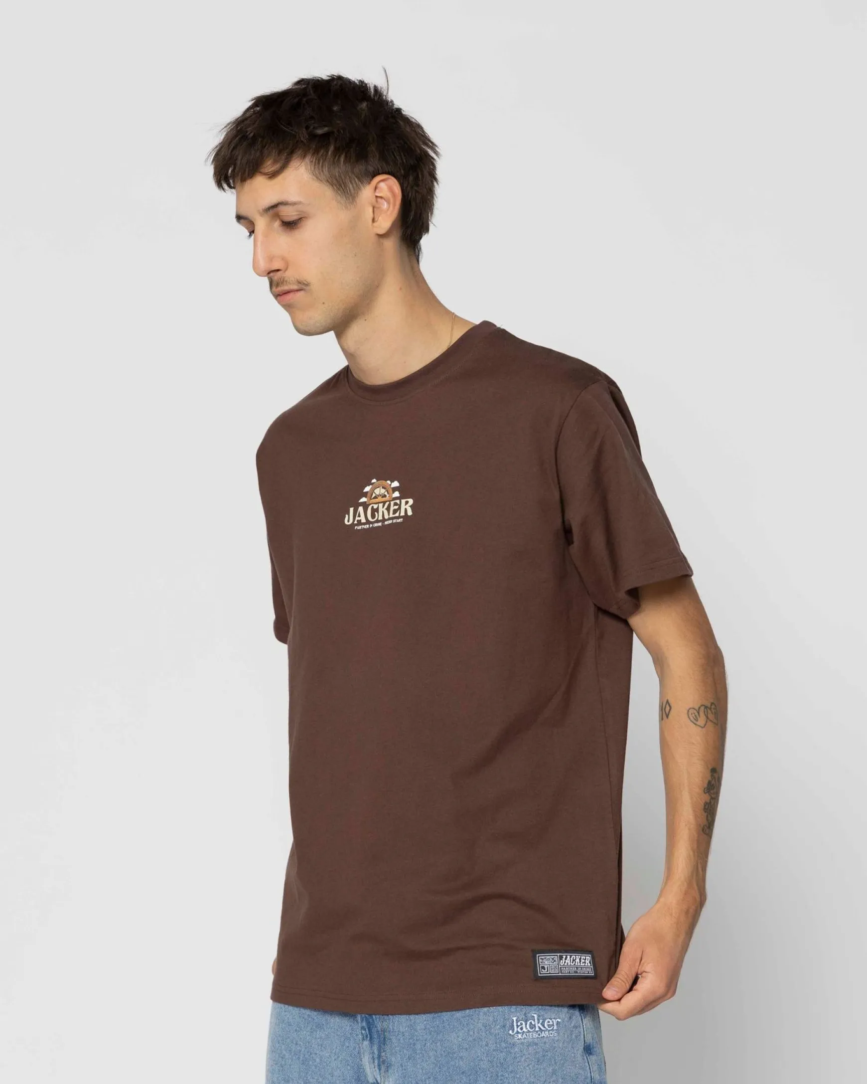 Jacker Fresh Start-T-Shirt-Brown