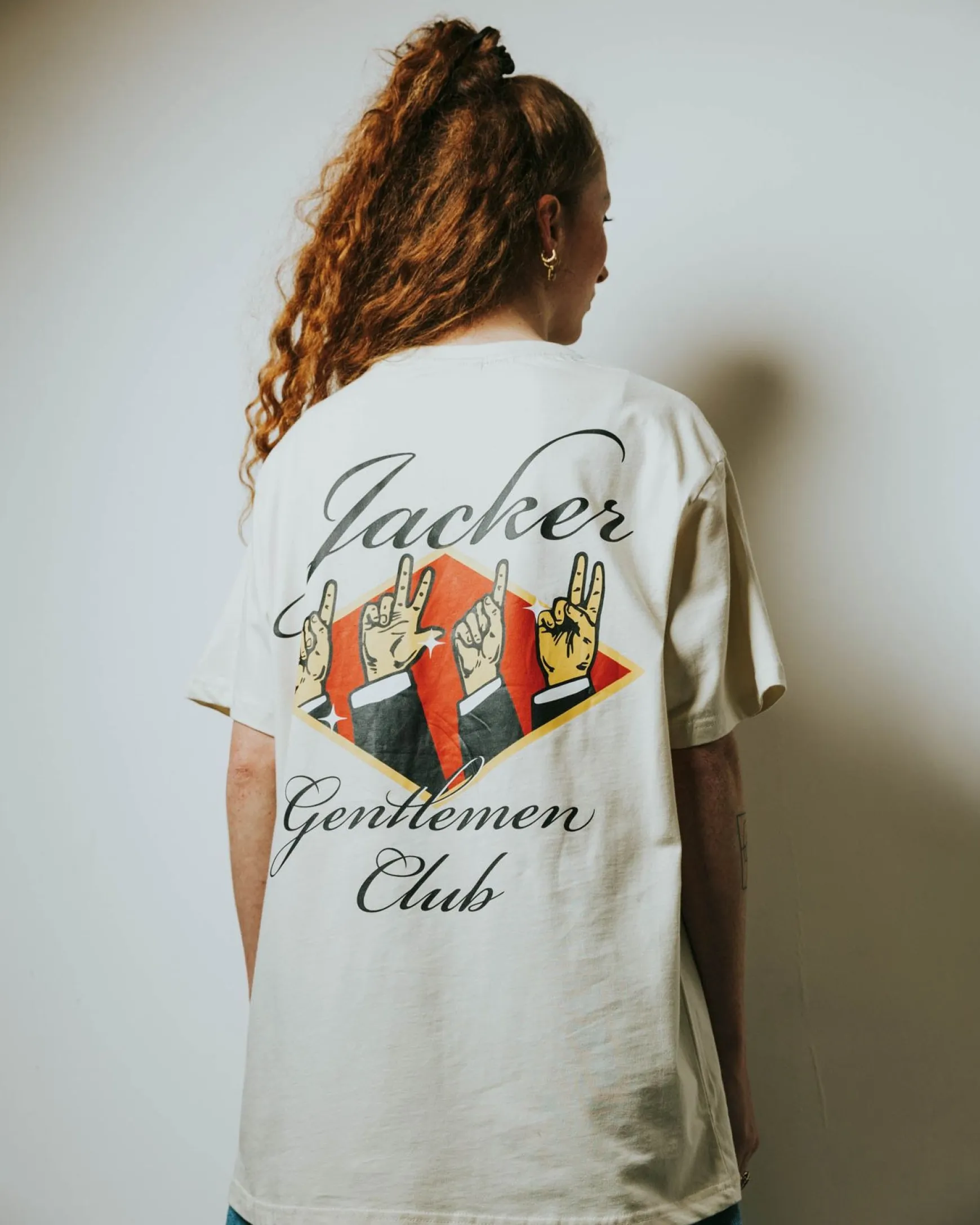 Jacker Gentlemen Club-T-Shirt-Beige