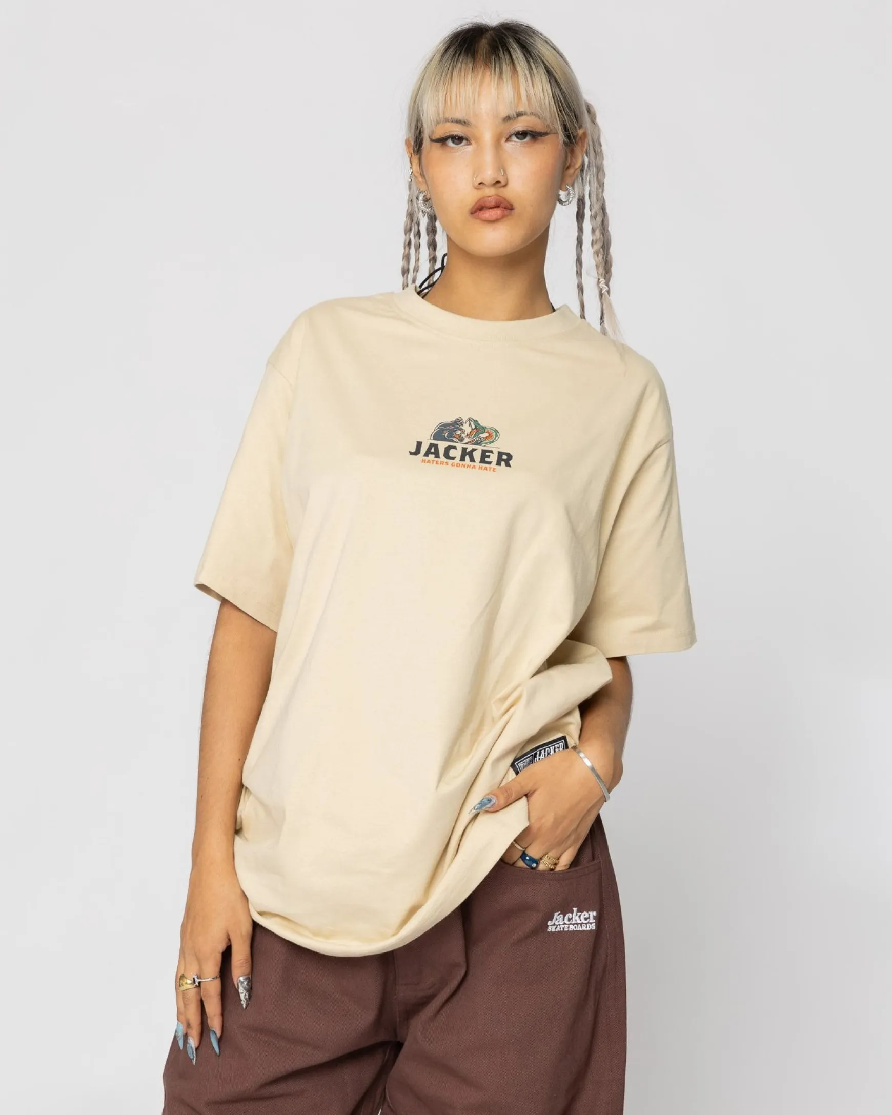 Jacker Haters-T-Shirt-Beige