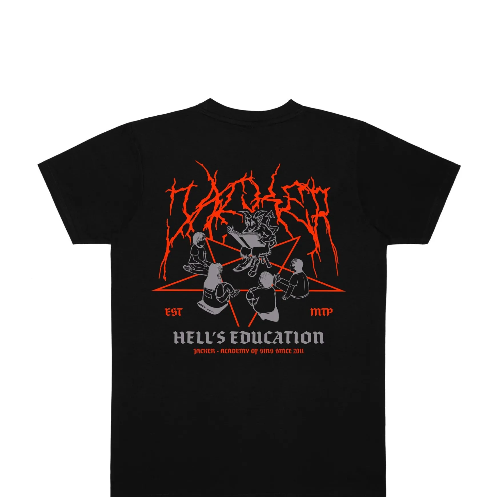 Jacker Hell'S Education-T-Shirt-Black