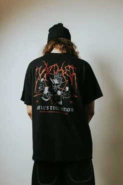 Jacker Hell'S Education-T-Shirt-Black