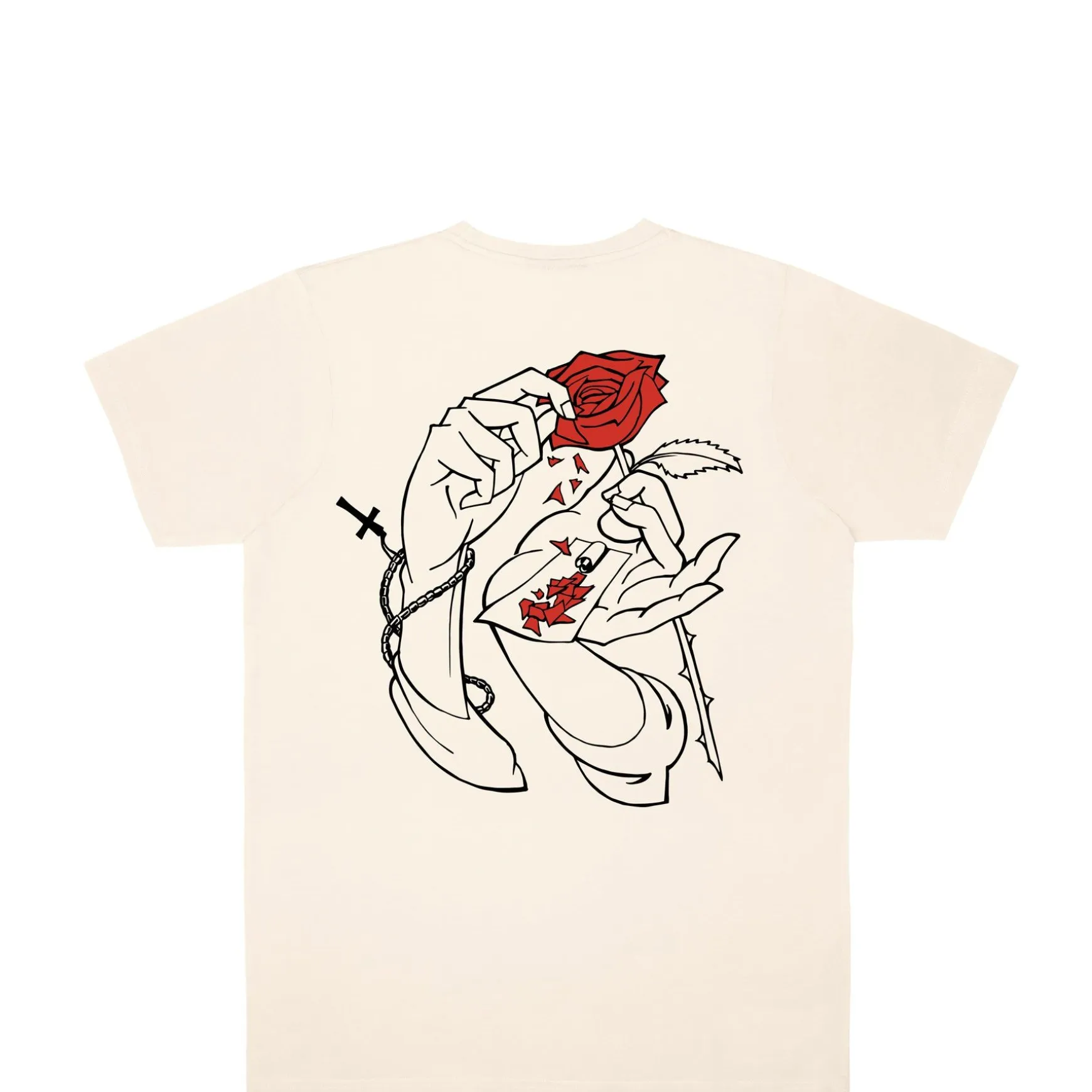 Jacker Holy Roses-T-Shirt-Beige