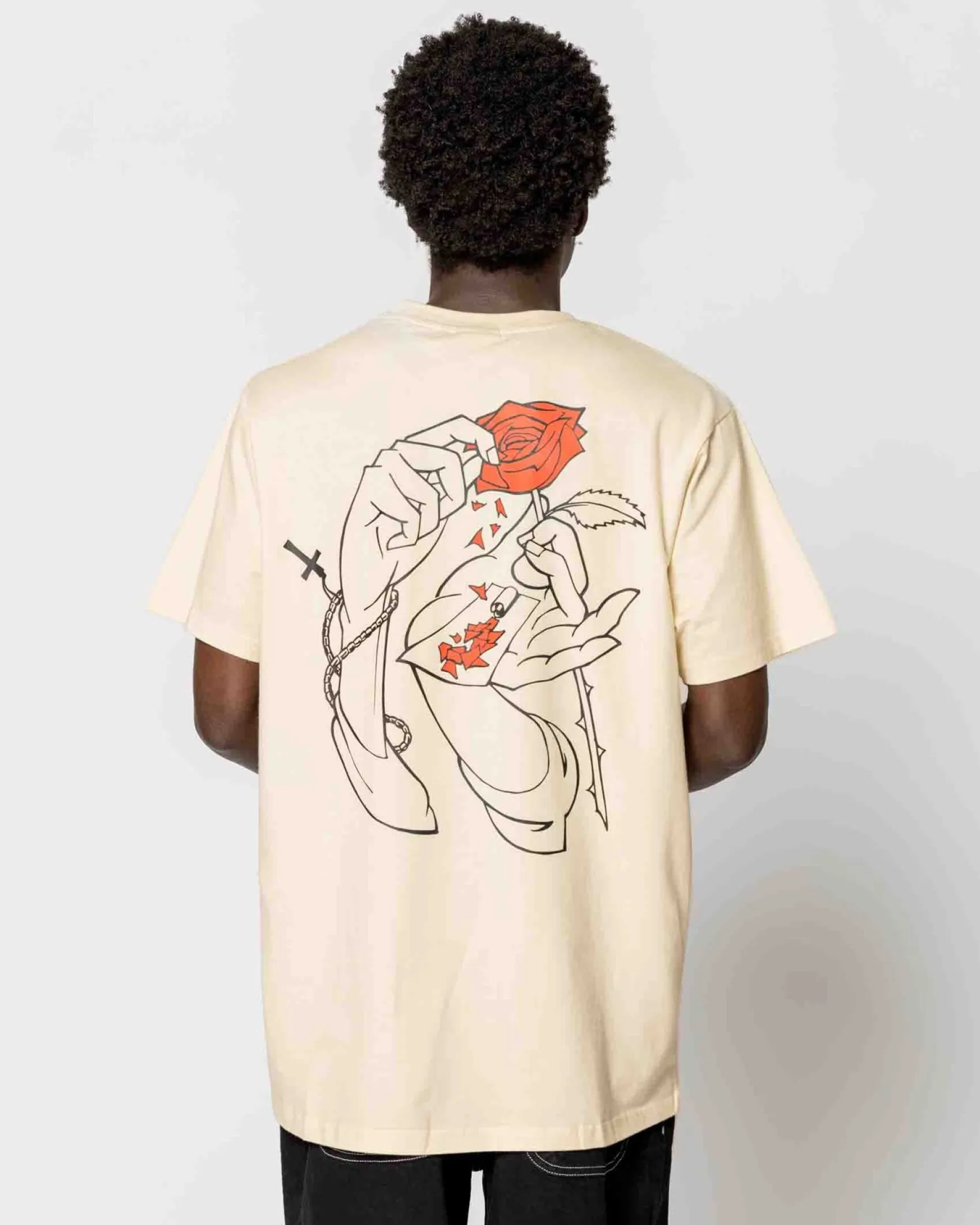 Jacker Holy Roses-T-Shirt-Beige