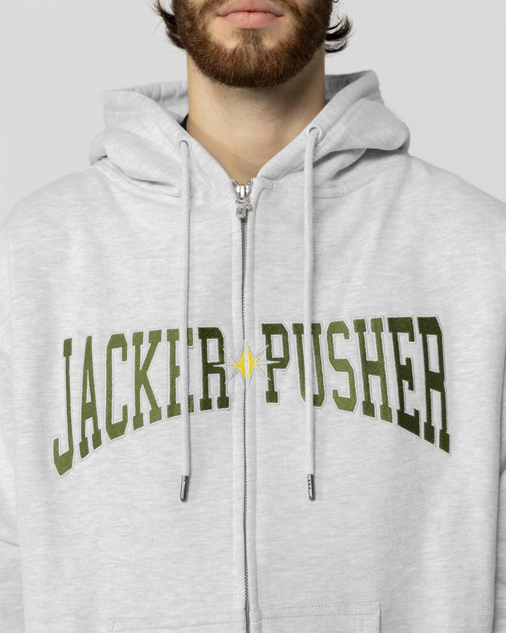 Jacker X Pusher-Hoodie-Heather Grey