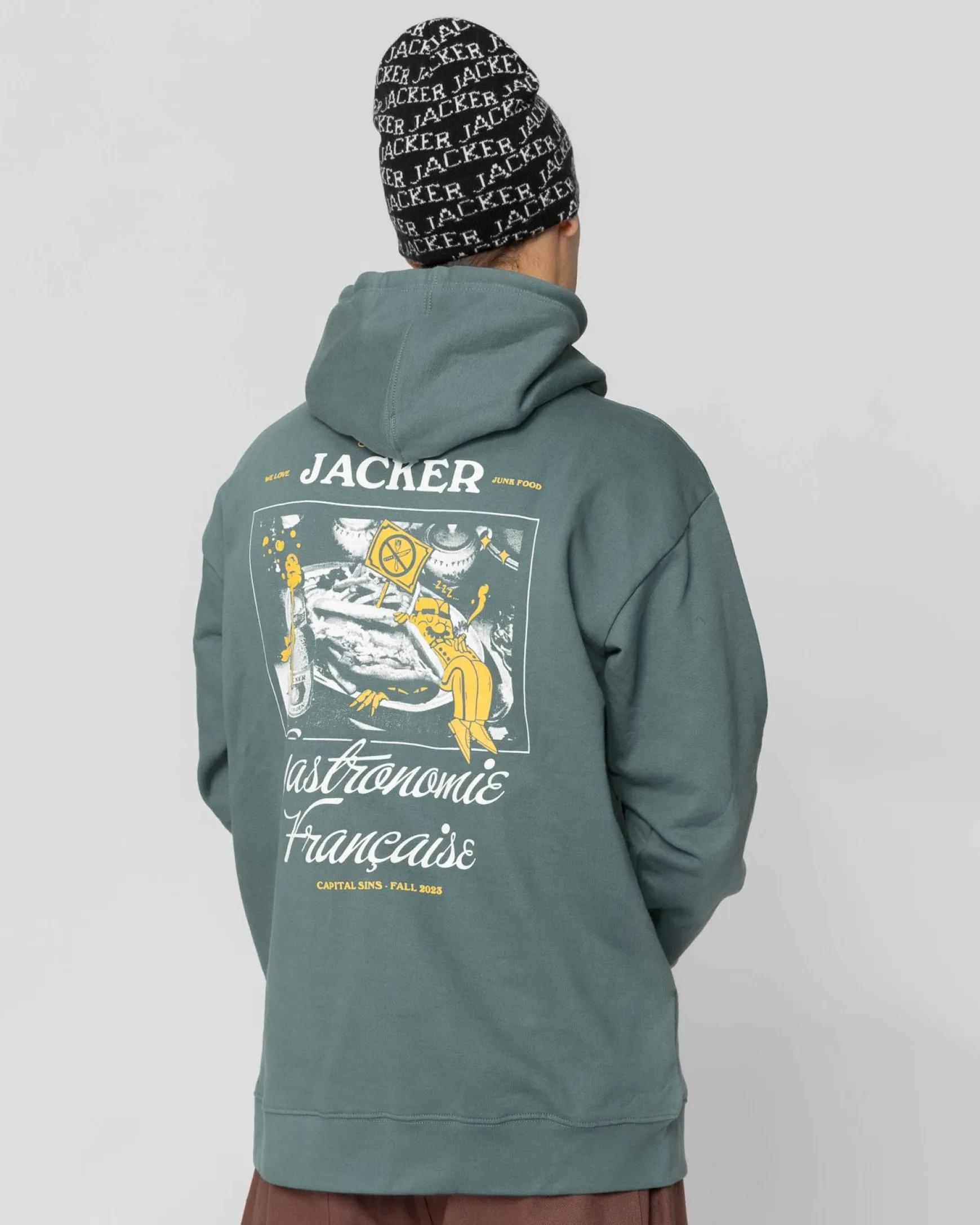 Jacker Junk Food-Hoodie-Teal