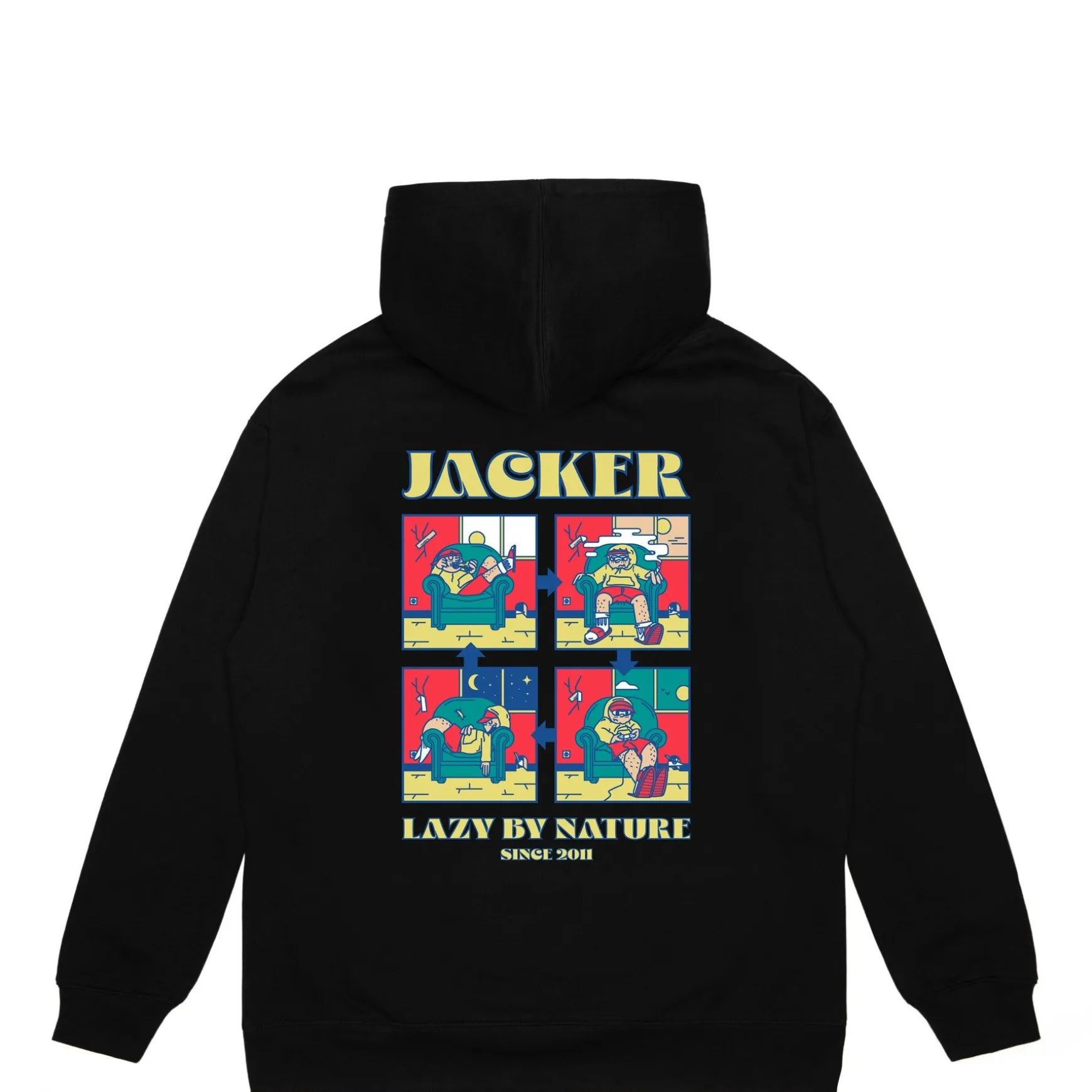 Jacker Lazy-Hoodie-Black