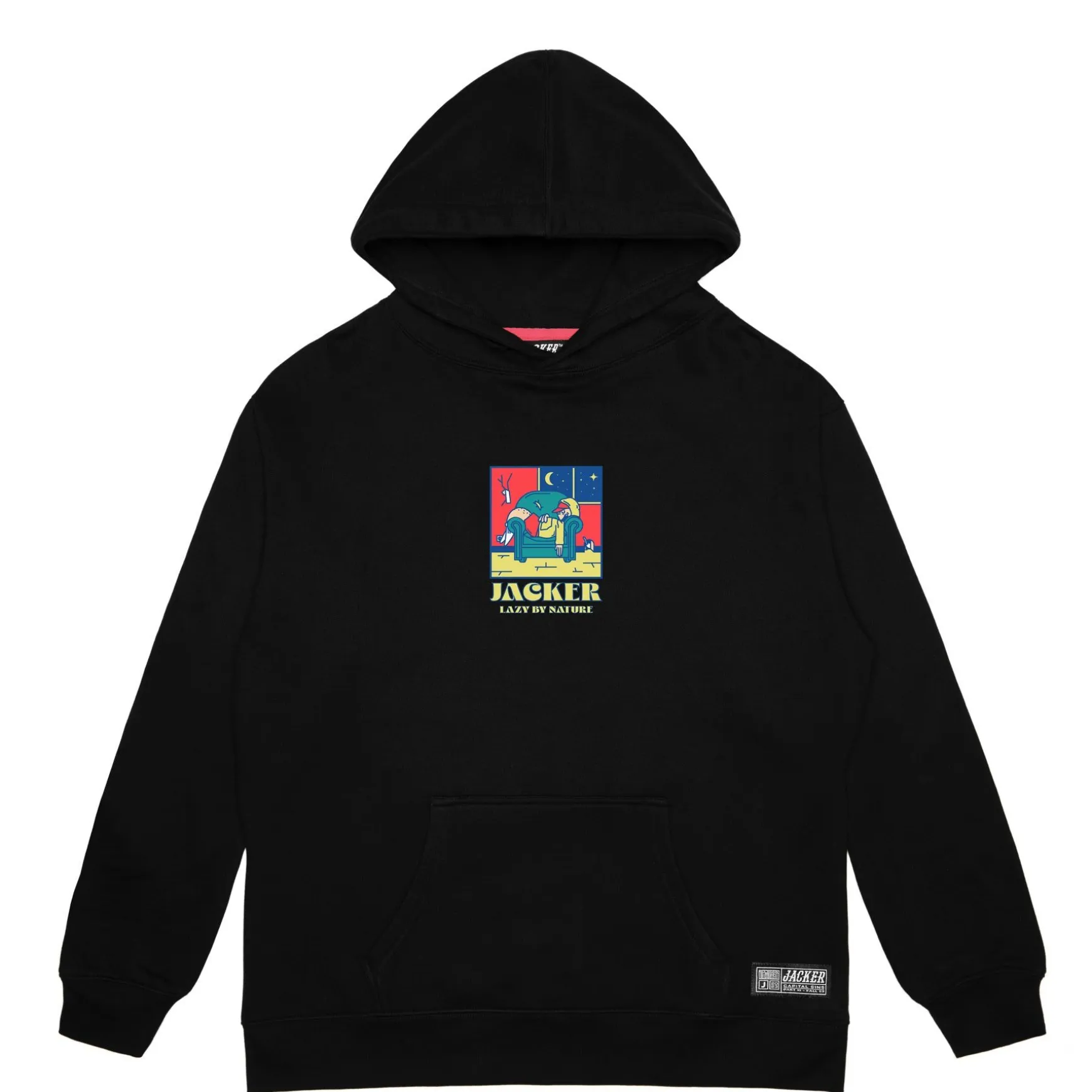 Jacker Lazy-Hoodie-Black