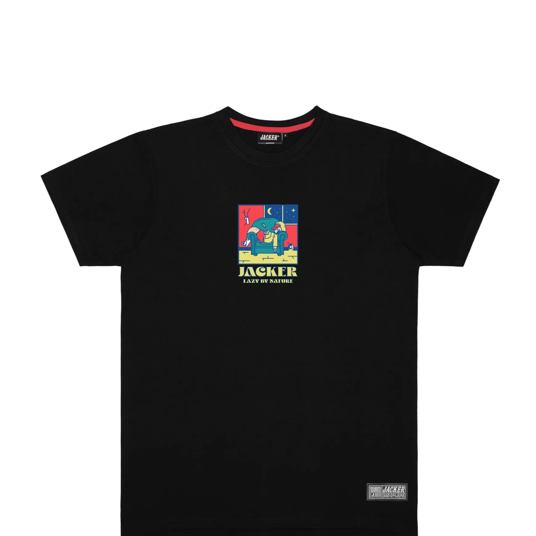Jacker Lazy-T-Shirt-Black