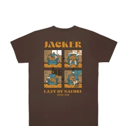 Jacker Lazy-T-Shirt-Brown