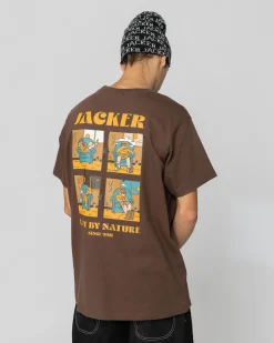 Jacker Lazy-T-Shirt-Brown
