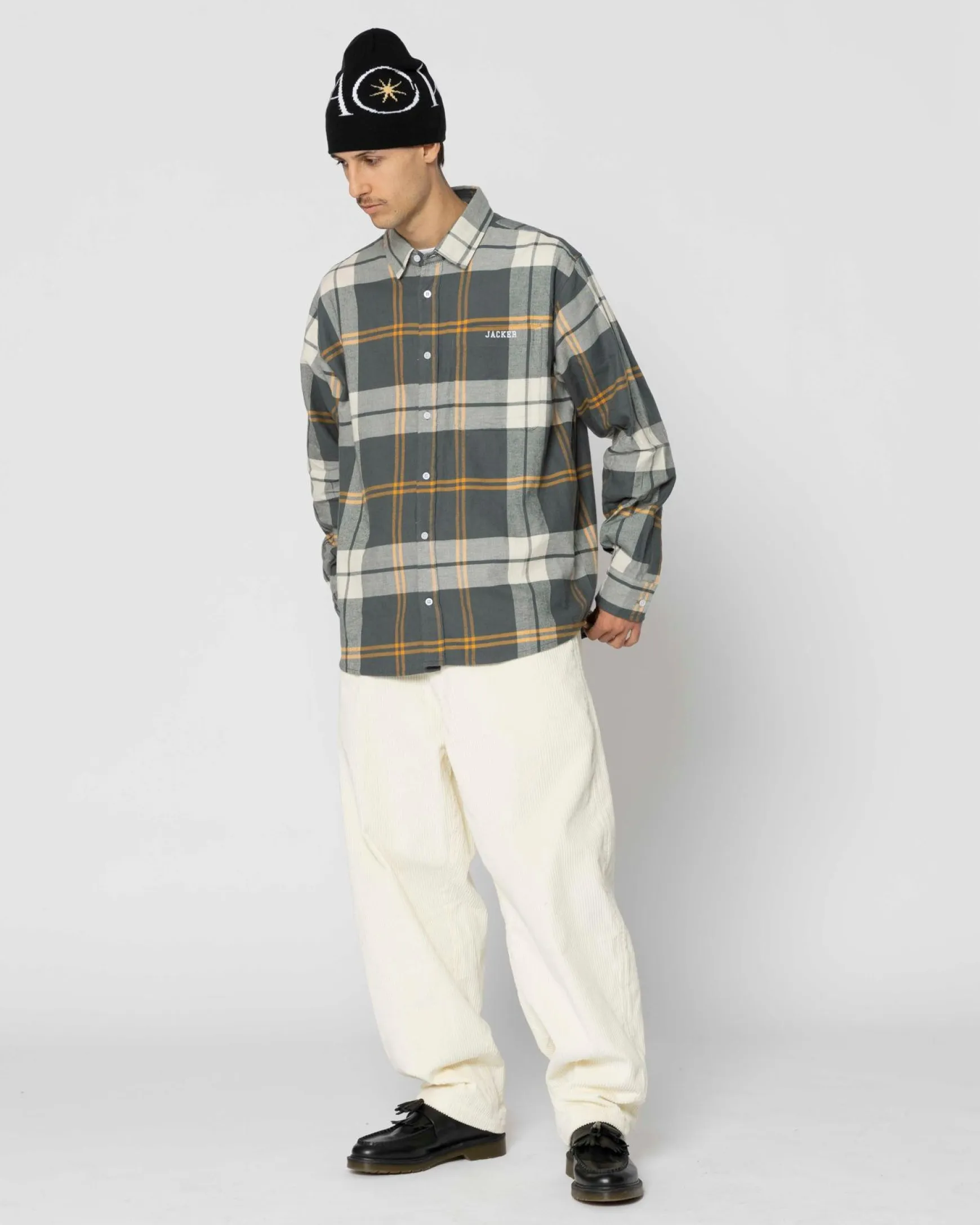 Jacker Nostalgia-Corduroy Baggy Pant-Beige