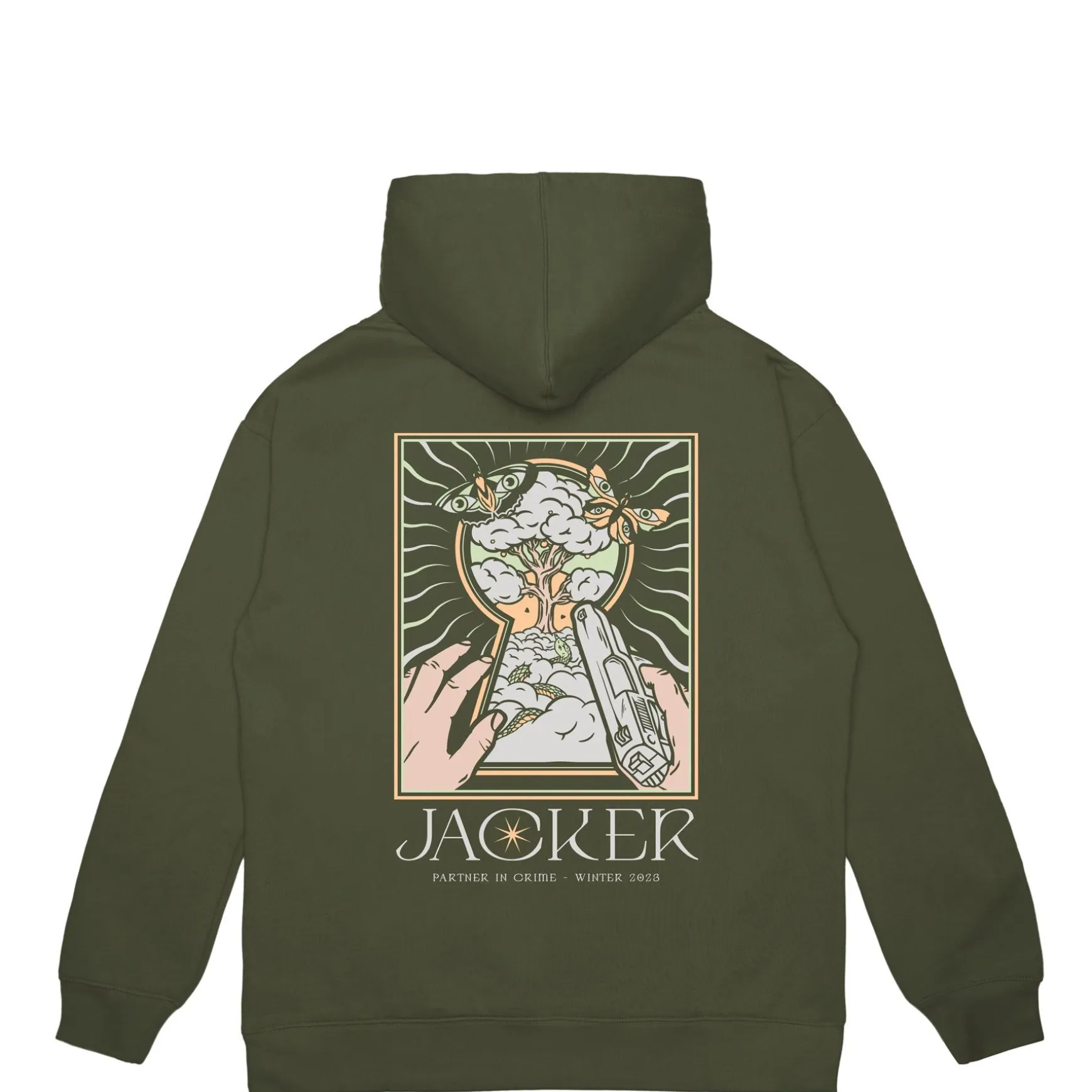 Jacker Paradise-Hoodie-Green