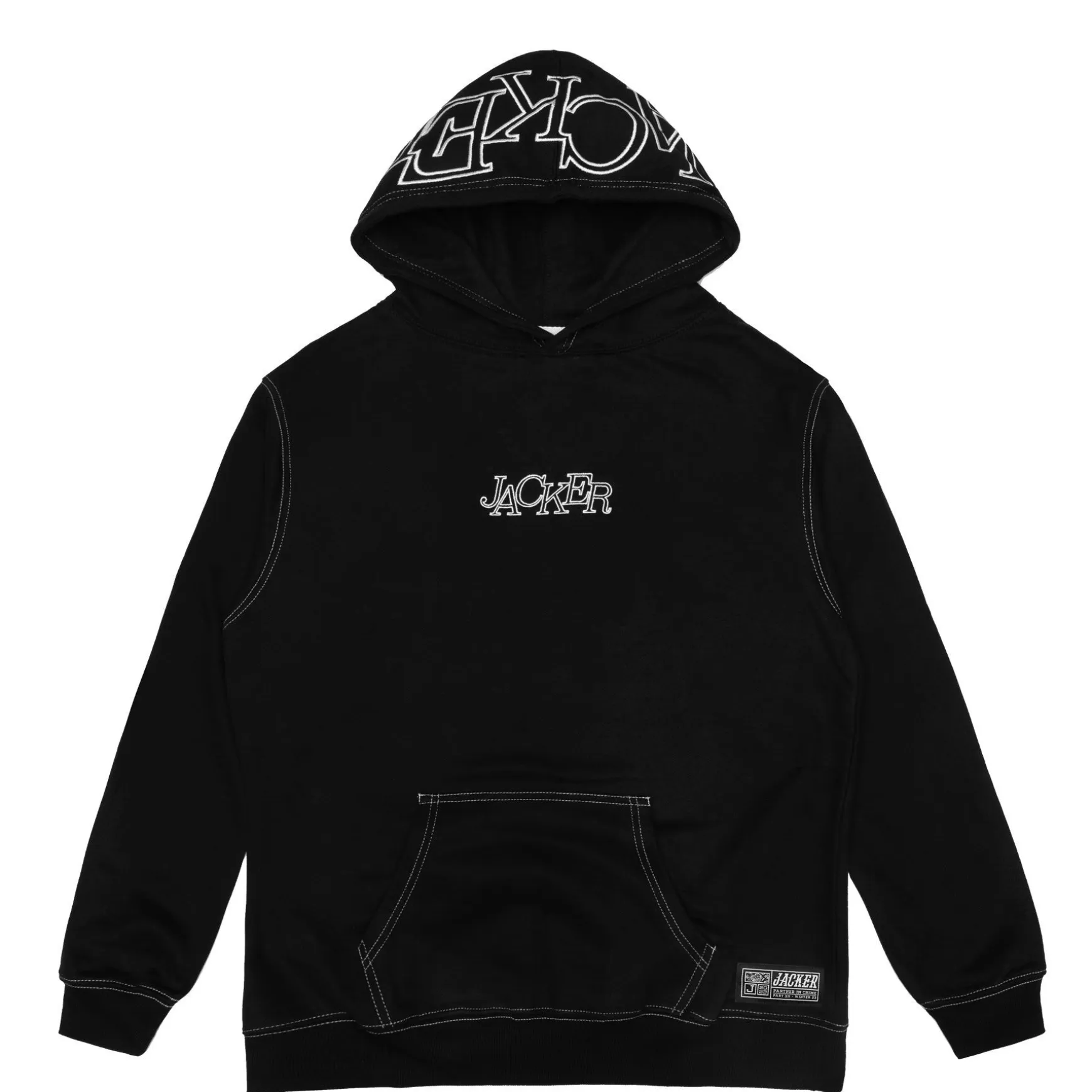 Jacker Select Contrast Hood-Hoodie-Black