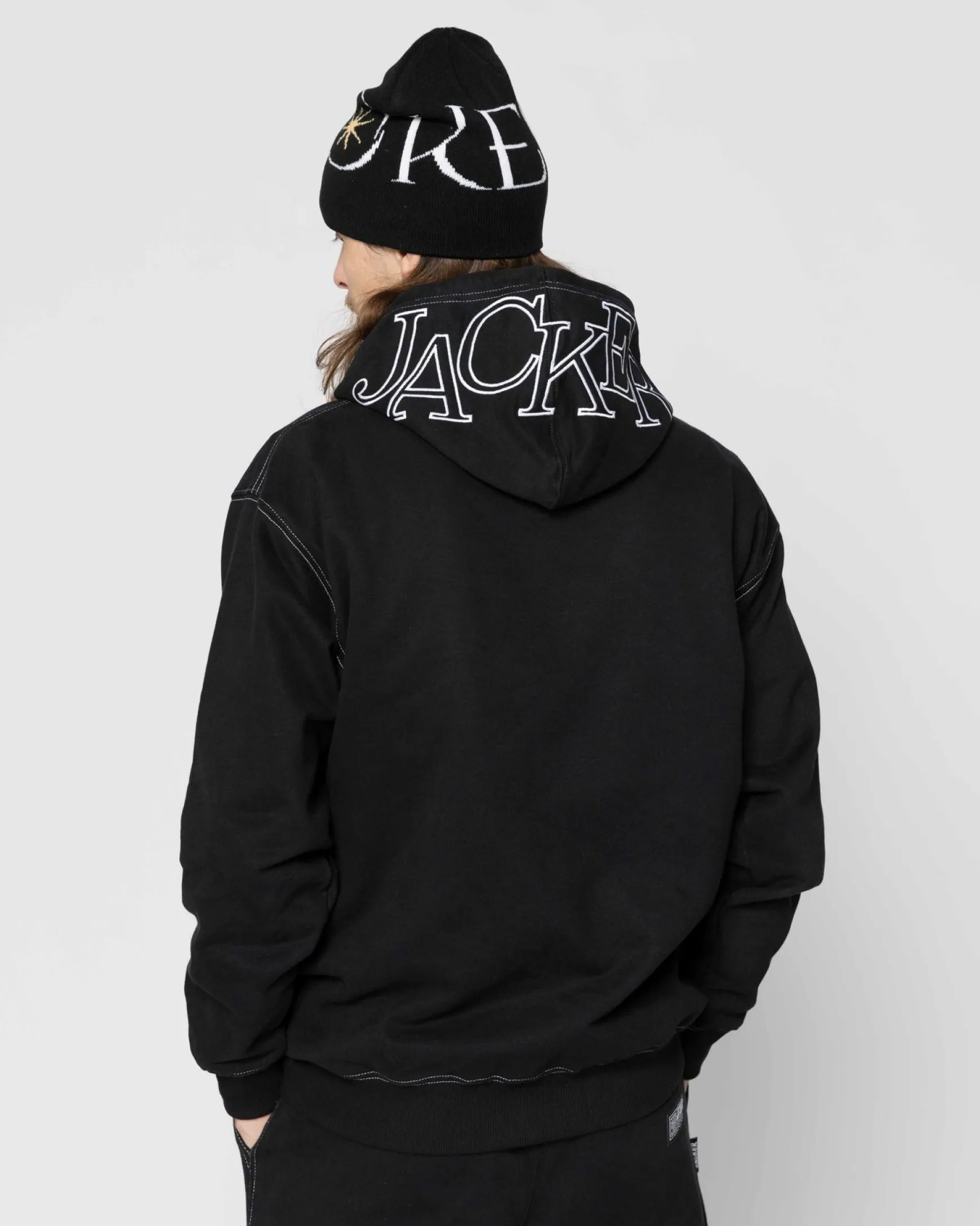 Jacker Select Contrast Hood-Hoodie-Black