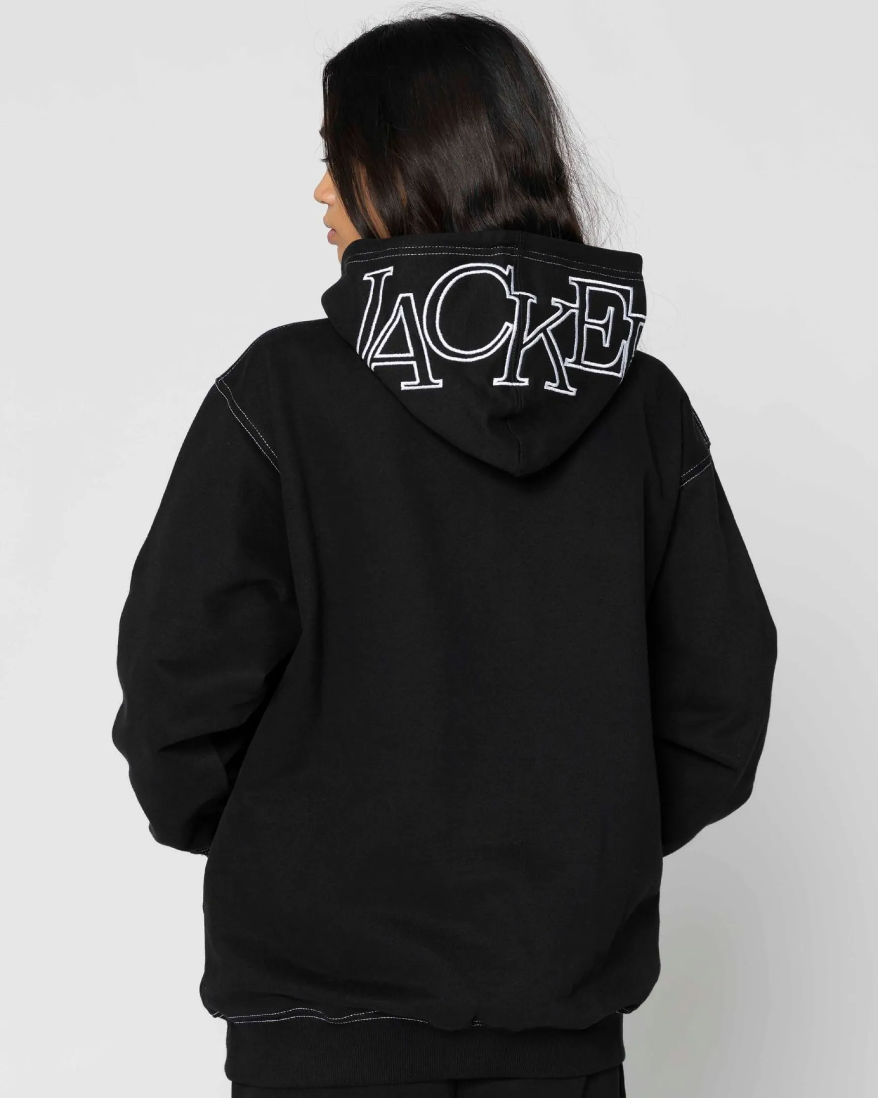 Jacker Select Contrast Hood-Hoodie-Black