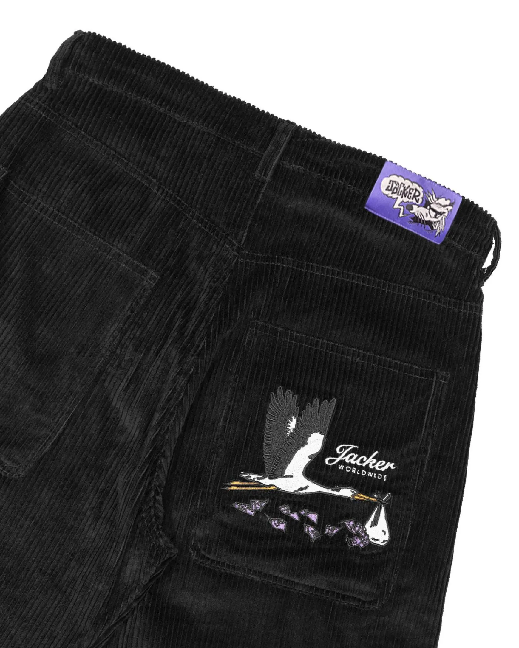 Jacker Stork Corduroy-Baggy Pant-Black