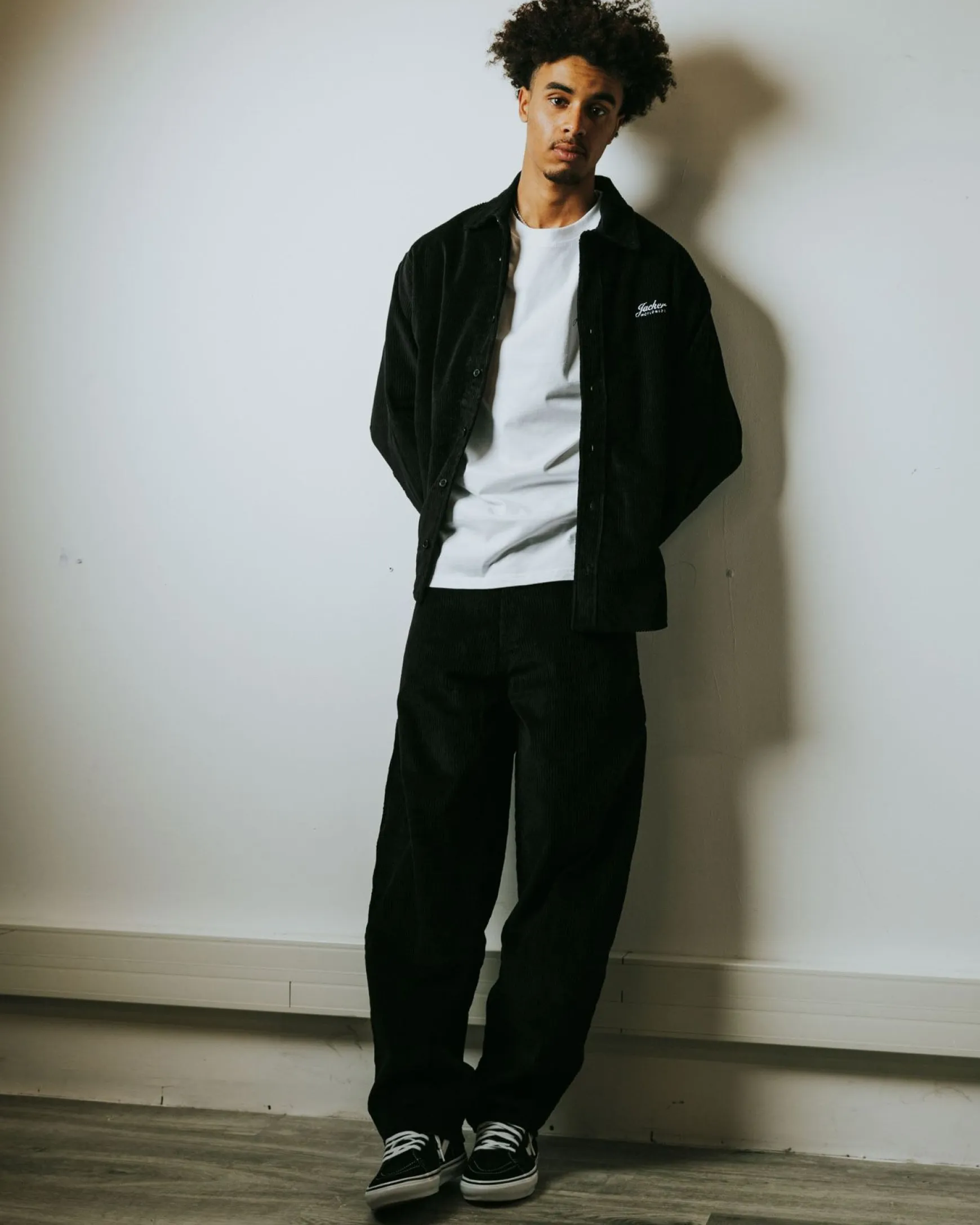 Jacker Stork Corduroy-Baggy Pant-Black