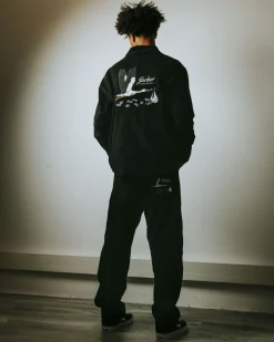 Jacker Stork Corduroy-Baggy Pant-Black