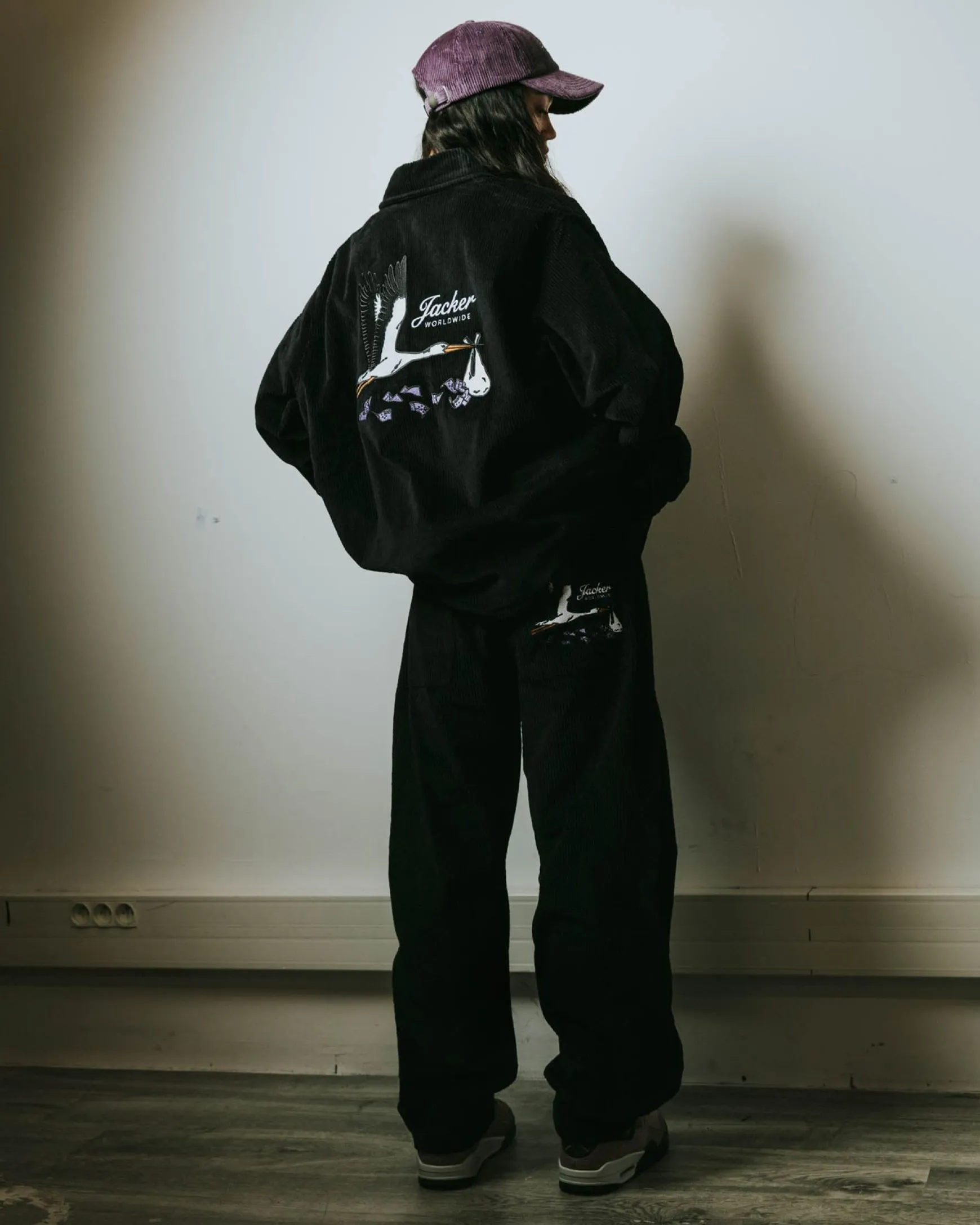 Jacker Stork Corduroy-Baggy Pant-Black