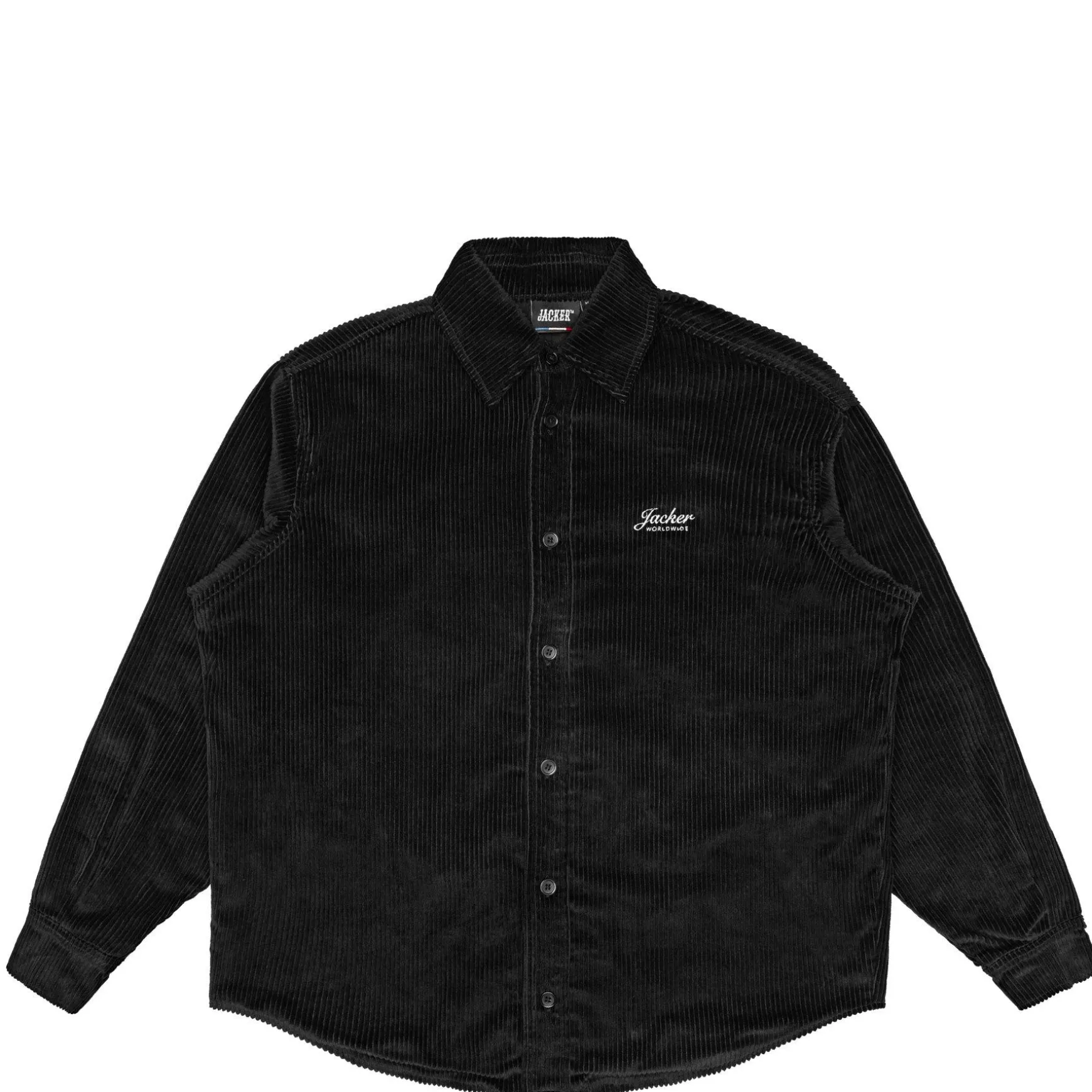 Jacker Stork Corduroy-Overshirt-Black