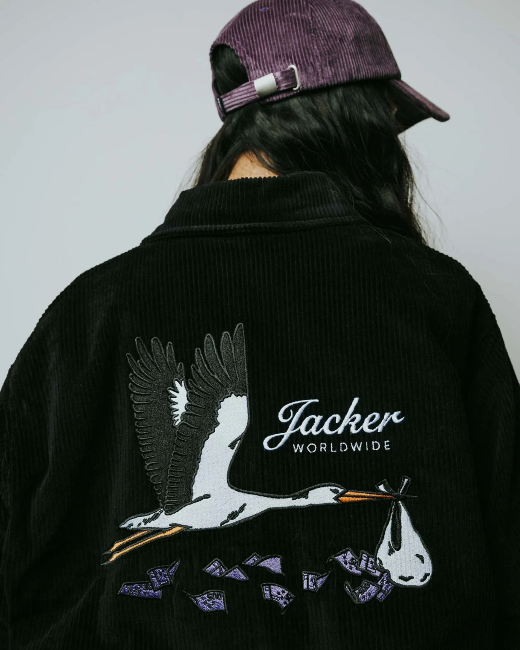 Jacker Stork Corduroy-Overshirt-Black
